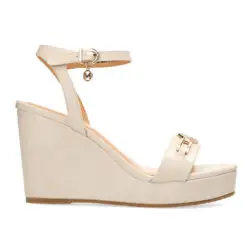 Mexx sandalen sleehak beige