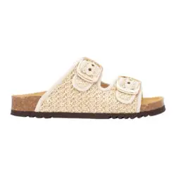 Scholl slippers raffia creme