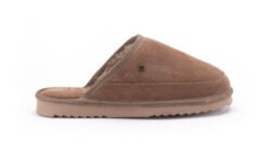 Warmbat herenpantoffels suede/wol mud