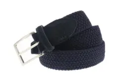 Giorgio herenriem stretch donkerblauw