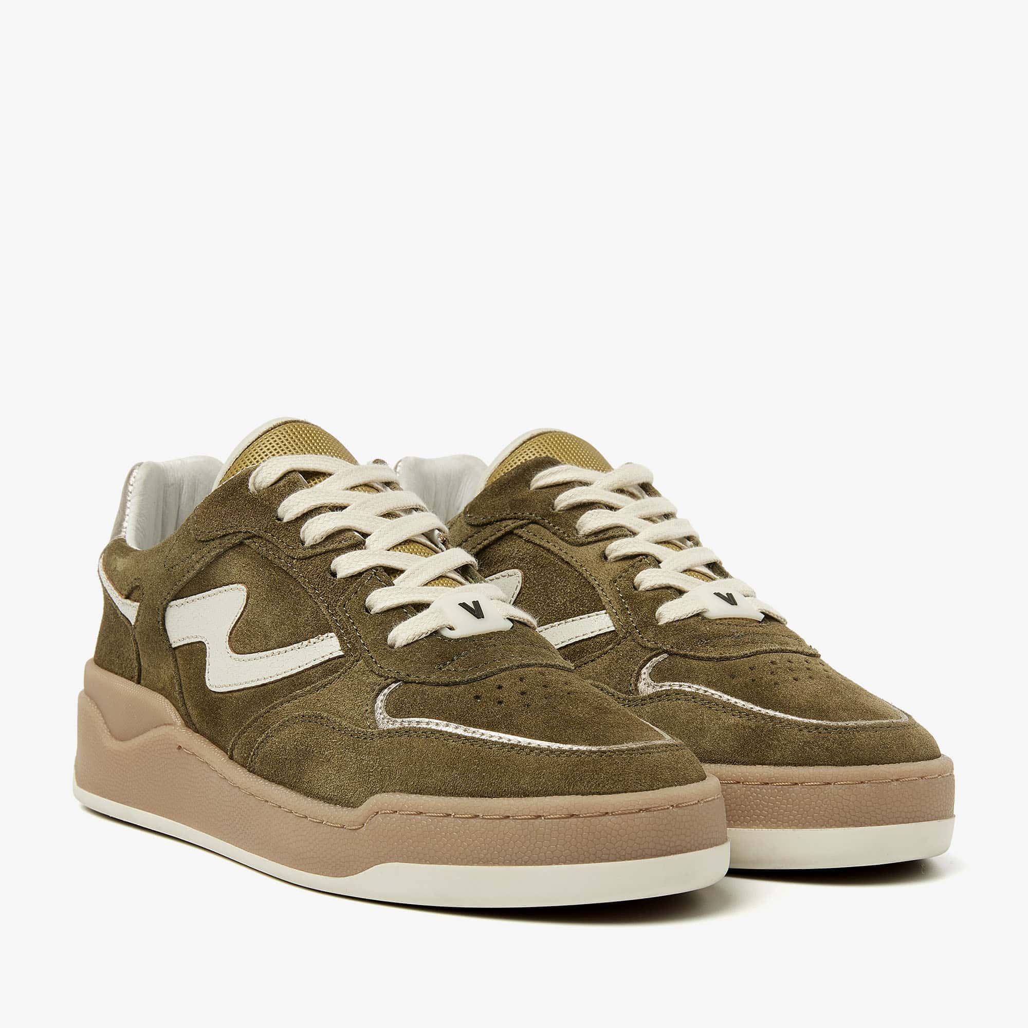 Via Vai retro sneakers groen suede - Zweerts Schoenen