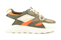 H32 lage sneakers Just-Inn wit-grijs-oranje