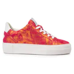 Floris van Bommel lage sneakers rood combi