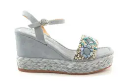 Alma en Pena sandalen sleehak V23509 lichtblauw