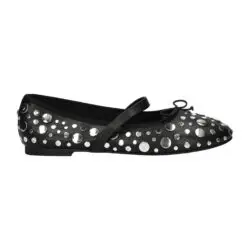 La Strada zwarte ballerina's met studs