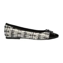 La Strada ballerina zwart-wit tweed