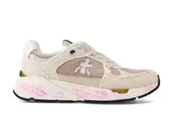 Premiata luxe sneakers beige-bruin combi