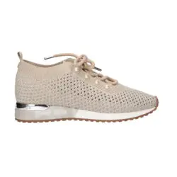 La Strada knitted sneakers beige-zilver