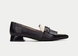 Hispanitas ballerinas zwart-creme