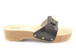 Scholl clogs Pescura Heel black leer