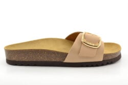 Scholl slippers voetbed lichtbruin leer