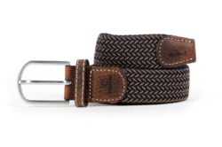 Billy Belt elastische heren riem bruin combi