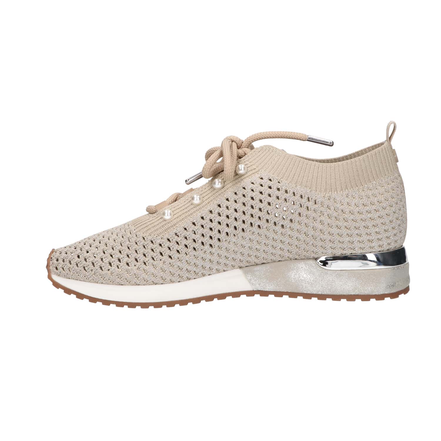 Lage Sneakers La Strada Gouden Sneakers Trainers La Strada Witte