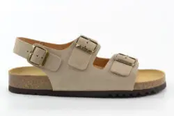 Scholl heren sandalen beige suede