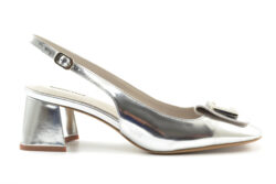 Lola Cruz pumps slingback zilver