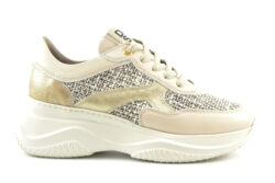 DLSport beige sneakers met tweed