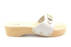 Scholl clogs Pescura Heel white leer