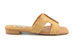 Bibi Lou slippers raffia bruin