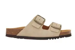 Scholl slippers voetbed beige suede