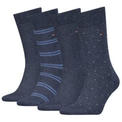 Tommy Hilfiger herensokken giftbox men 4P jeansblauw