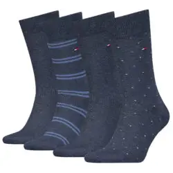 Tommy Hilfiger herensokken giftbox men 4P jeansblauw