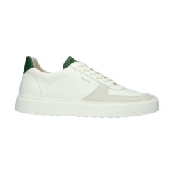 Blackstone sneakers wit-groen leer