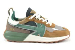 Kaotiko lage sneakers bruin combi