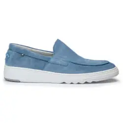 Floris van Bommel loafers blauw suede