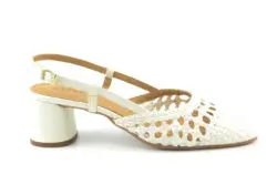 Pedro Miralles pumps wit vlecht leer