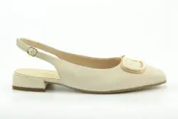 Gabor ballerina's lichtbeige leer
