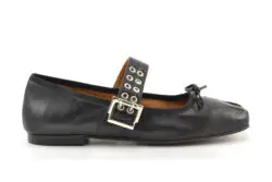 Toral ballerina's zwart leer