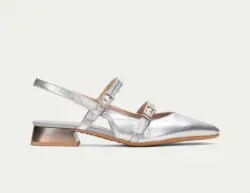 Hispanitas zilveren ballerina's met slingback