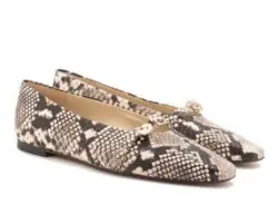 Toral ballerina snake-print beige-zwart
