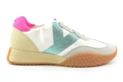 Keh-Noo lage sneakers wit-groen-fluor