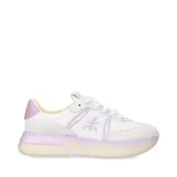 Premiata luxe sneakers wit-lila