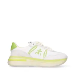 Premiata luxe sneakers wit-groen