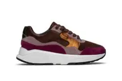 Xsensible lage sneakers bruin-paars Golden Gate GX