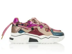 DWRS chunky sneakers beige/fuchsia