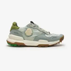 Satorisan lage sneakers blauw-groen canvas