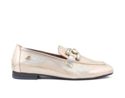 Babouche loafers goud leer