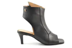 Babouche zwarte leren enkellaars