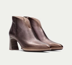 Hispanitas taupe enkellaarzen leer