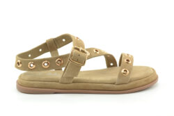 Atelier Tropeziene bruine sandalen met goud