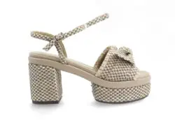 Noa Harmon platform sandalen taupe