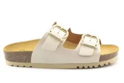 Scholl dames slippers Isabelle lichtbeige leer