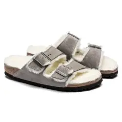 Birkenstock dames slippers Arizona stone suede/wol