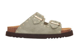 Scholl slippers voetbed groen/goud