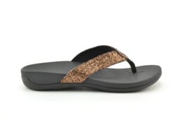 Raffas teenslippers brons glitters