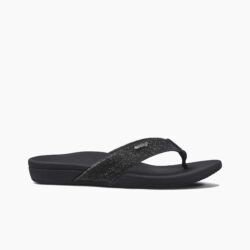 Reef slippers zwart glitters