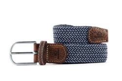 Billy Belt elastische heren riem blauw combi